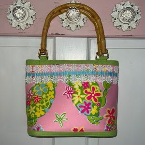 Lilly Pulitzer Bamboo Handle Handbag